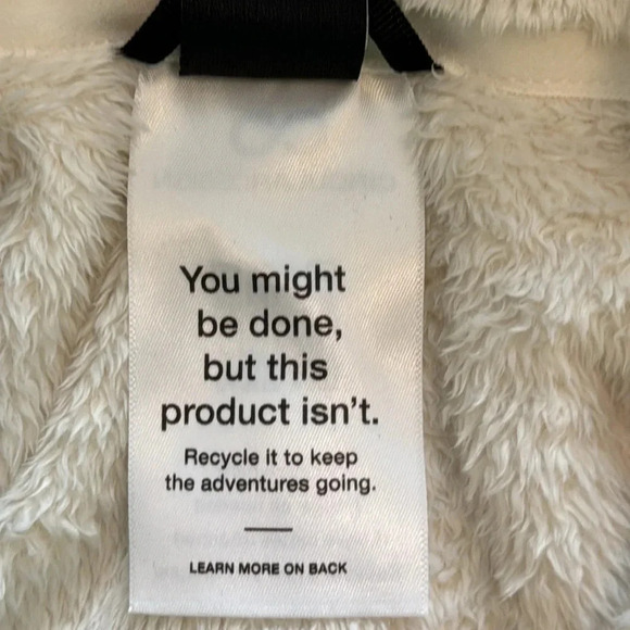 The North Face Osito 1/4 Zip Pullover - Women's Size XS White Dune (Ivory/Cream) - Picture 5 of 9